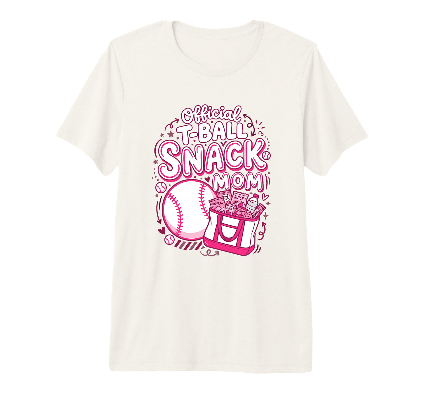 T Ball Snack Mom Support Ball Tri Blend T-Shirt - Unique Graphic Unisex - T-Shirt, Sweatshirt, Hoodie