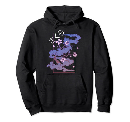 Japanese Aesthetic Sakura Flowers Hoodie - Fun Novelty Design Unisex - T-Shirt, Sweatshirt, Hoodie