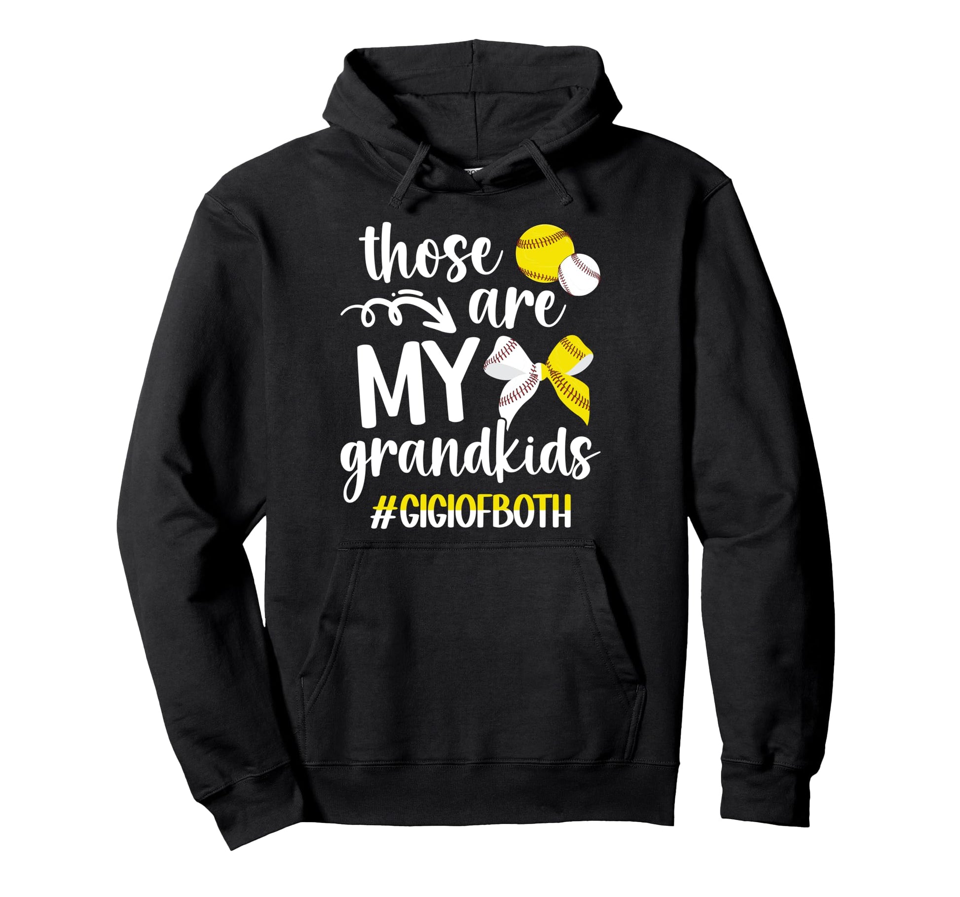 My Grandkids Gigi Both Baseball Hoodie - Casual Everyday Wear Unisex - T-Shirt, Sweatshirt, Hoodie