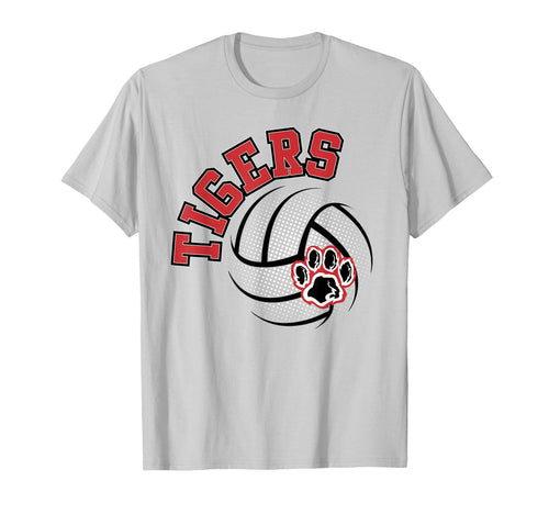 Tigers Volleyball Mom School Spirit Game T-Shirt - Streetwear Style Unisex - T-Shirt, Sweatshirt, Hoodie