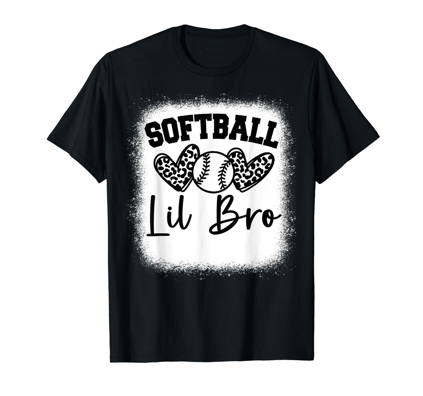 Personalized Baseball Heart Lil Bro T-Shirt - Graphic Print for Adults - T-Shirt, Sweatshirt, Hoodie