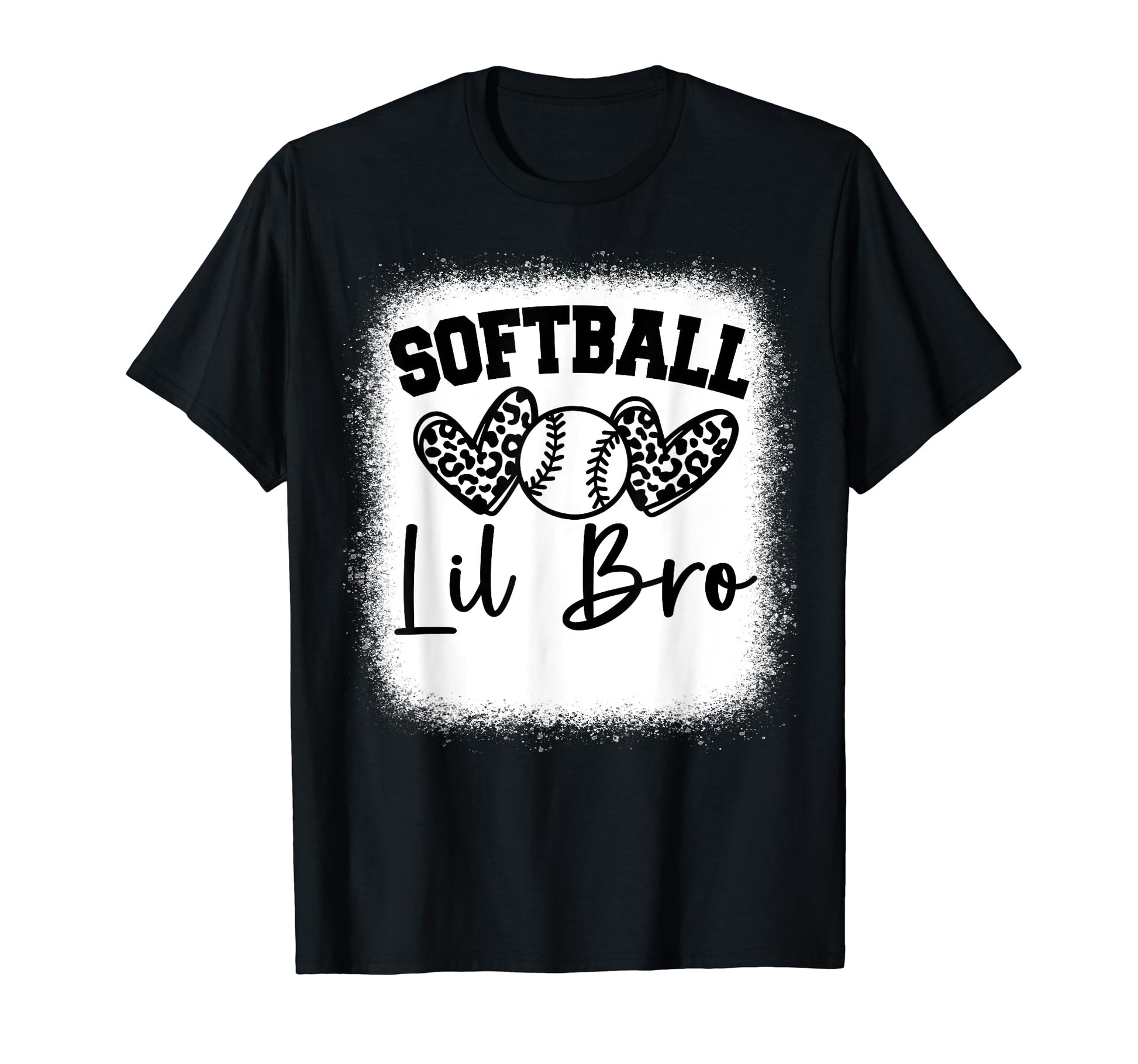 Personalized Baseball Heart Lil Bro T-Shirt - Graphic Print for Adults - T-Shirt, Sweatshirt, Hoodie