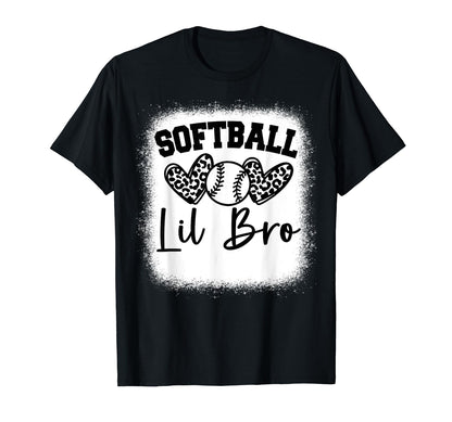 Personalized Baseball Heart Lil Bro T-Shirt - Graphic Print for Adults - T-Shirt, Sweatshirt, Hoodie