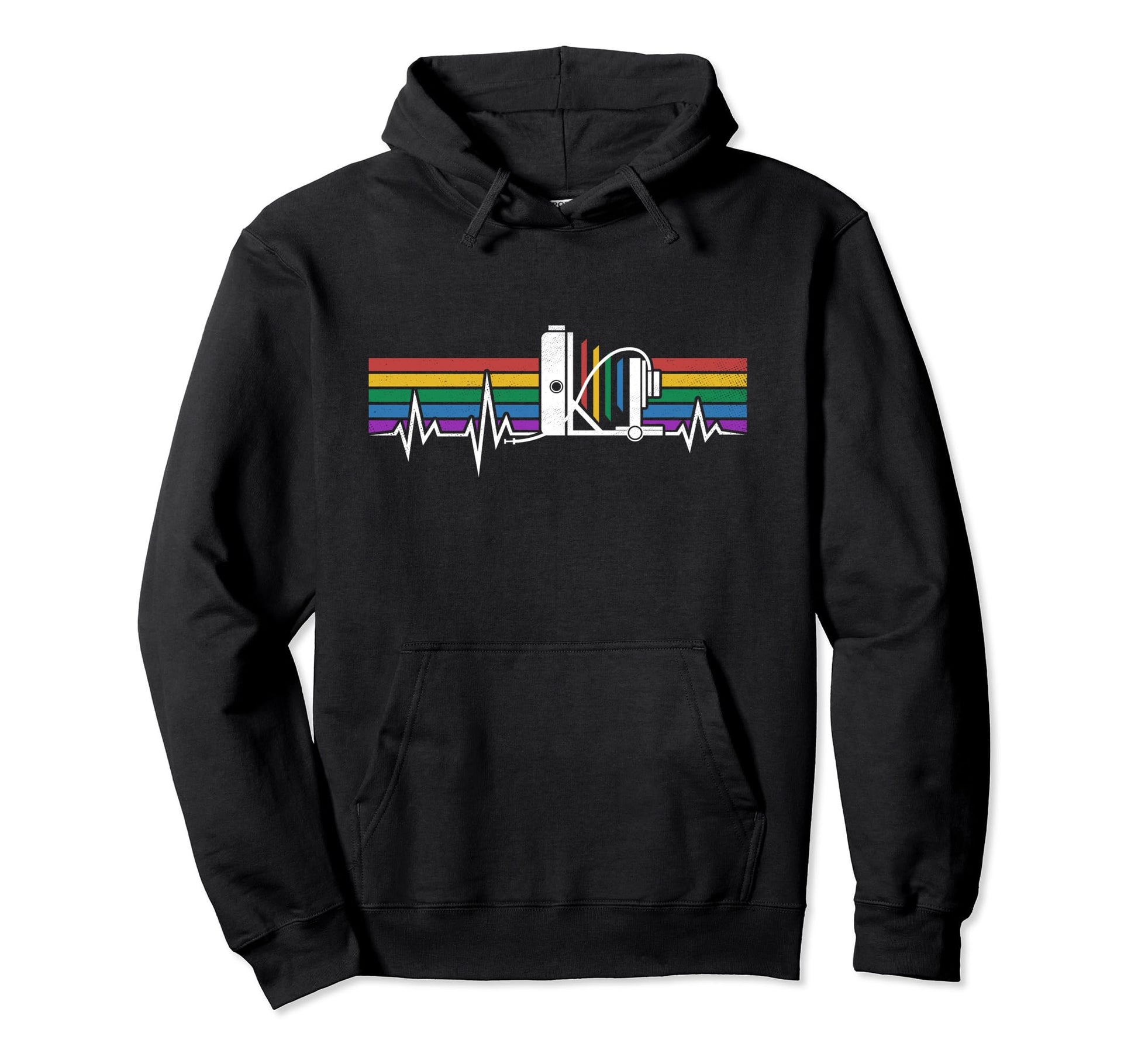 Large Format Field Camera Heartbeat Film Hoodie - Graphic Print Unisex - T-Shirt, Sweatshirt, Hoodie