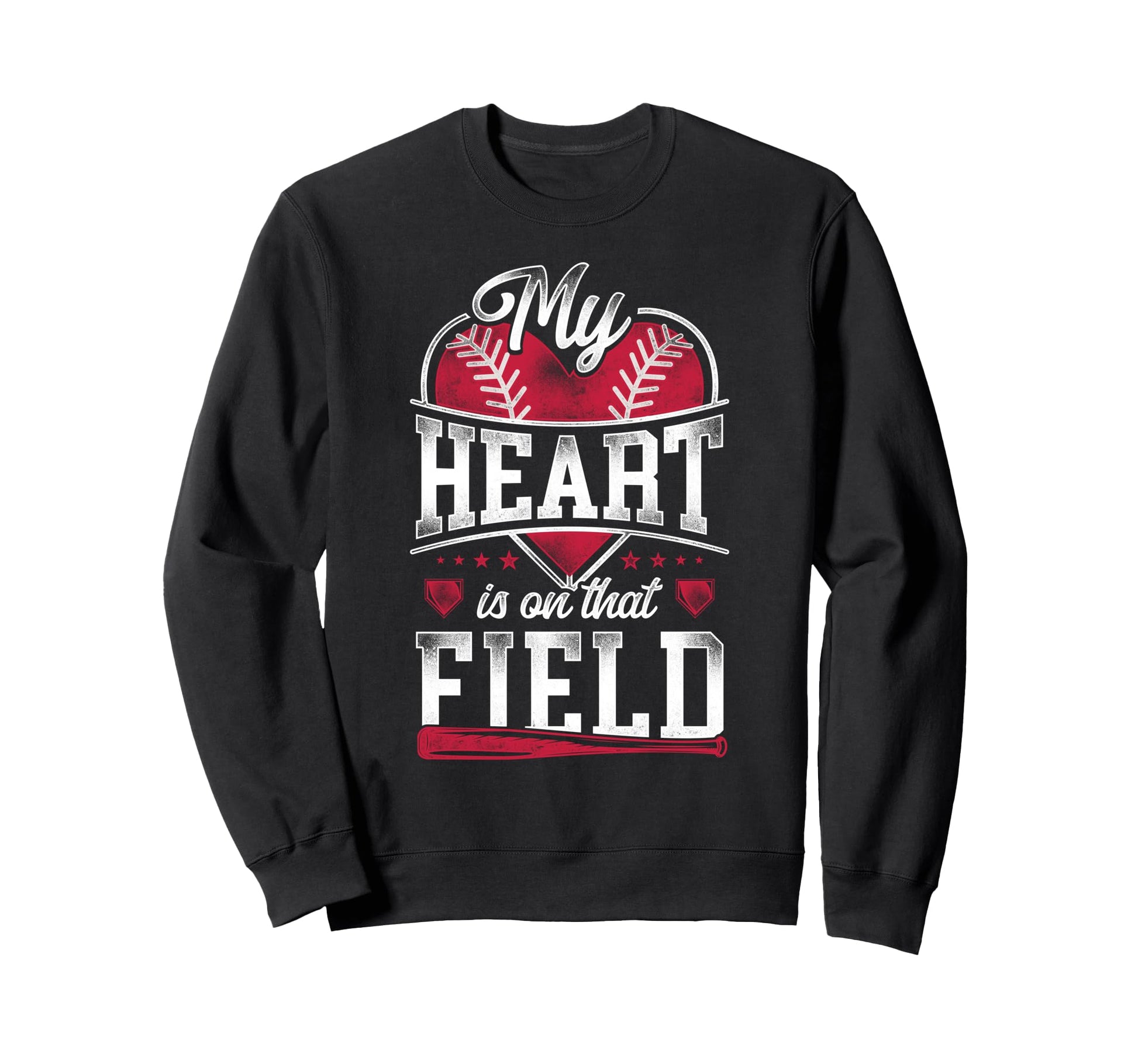 Baseball Fan Mom Mother Girlfriend Sweatshirt - Unique Graphic Men Women - T-Shirt, Sweatshirt, Hoodie