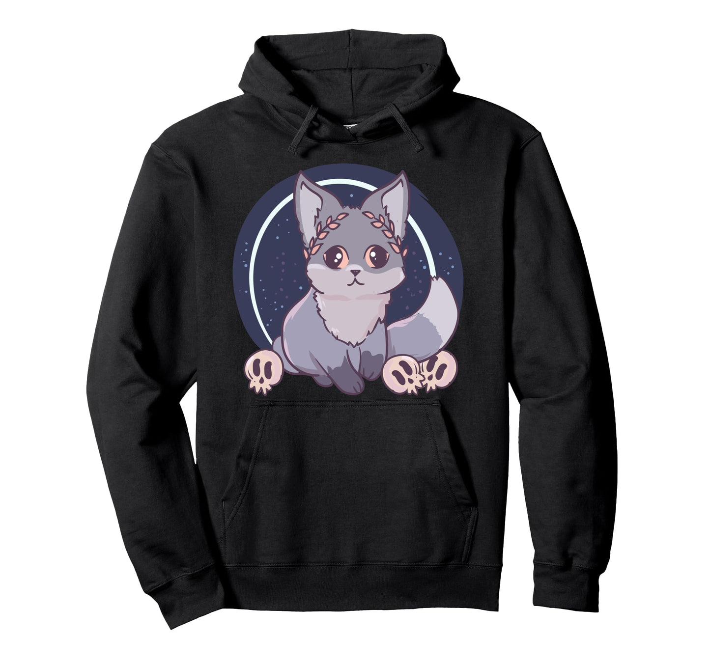Kawaii Anime Hades Fox Skull Hoodie - Streetwear Style for Adults - T-Shirt, Sweatshirt, Hoodie