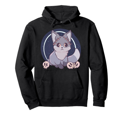 Kawaii Anime Hades Fox Skull Hoodie - Streetwear Style for Adults - T-Shirt, Sweatshirt, Hoodie