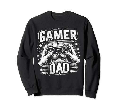 Gamer Dad Game Controller Gaming Sweatshirt - Minimalist Print for Adults - T-Shirt, Sweatshirt, Hoodie