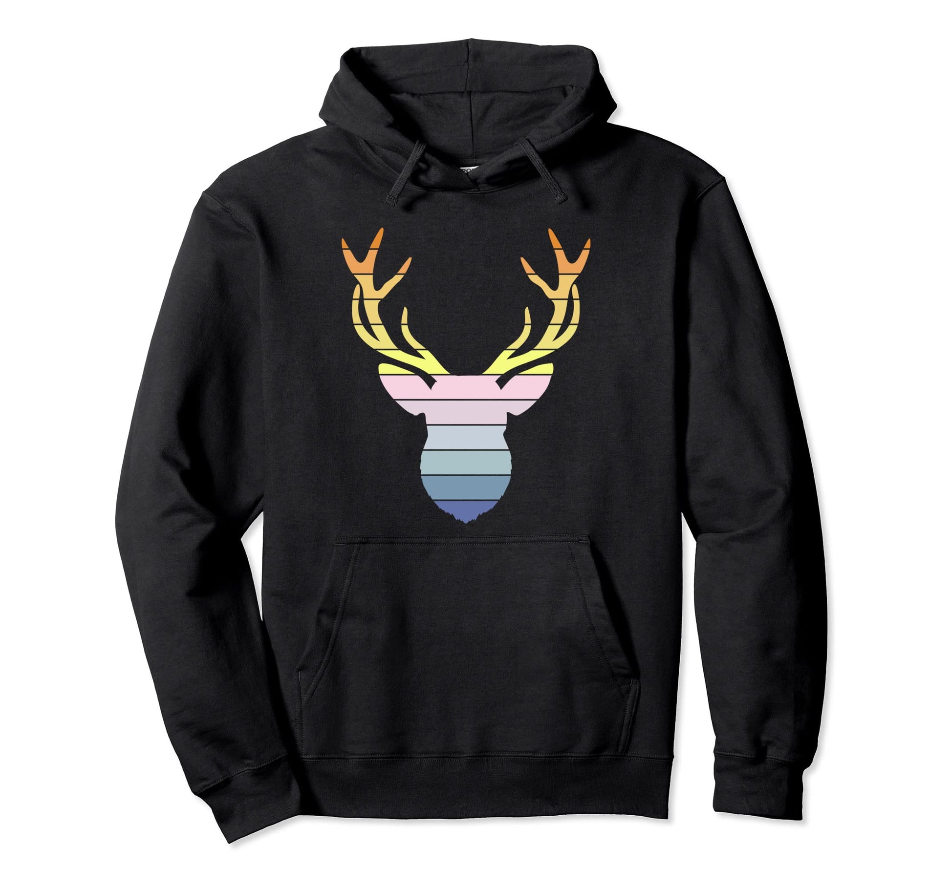 Vaporwave Aesthetic Deer Hunting Hoodie - Custom Art Print for Adults - T-Shirt, Sweatshirt, Hoodie