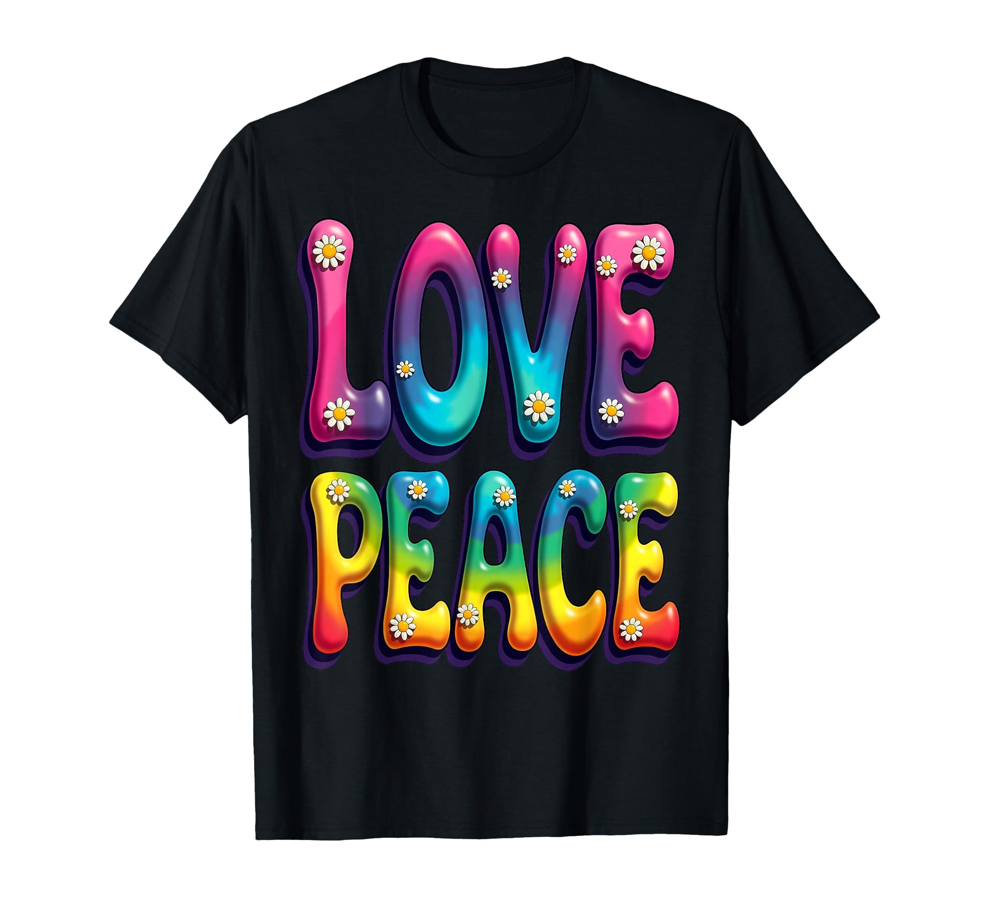 60S 70S Flower Power Groovy Love T-Shirt - Custom Art Print Men Women - T-Shirt, Sweatshirt, Hoodie