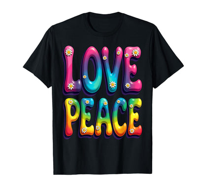 60S 70S Flower Power Groovy Love T-Shirt - Custom Art Print Men Women - T-Shirt, Sweatshirt, Hoodie