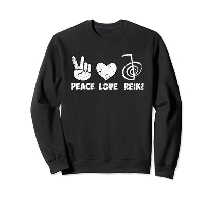 Riki Gift Or Healing Peace Love Reiki Sweatshirt - Graphic Print for Adults - T-Shirt, Sweatshirt, Hoodie