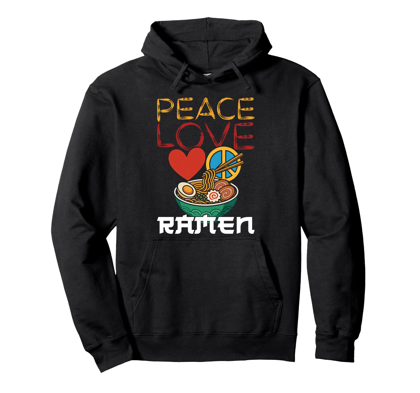 Ramen Noodle Bowl Love Japanese Kawaii Hoodie - Custom Art Print Unisex - T-Shirt, Sweatshirt, Hoodie