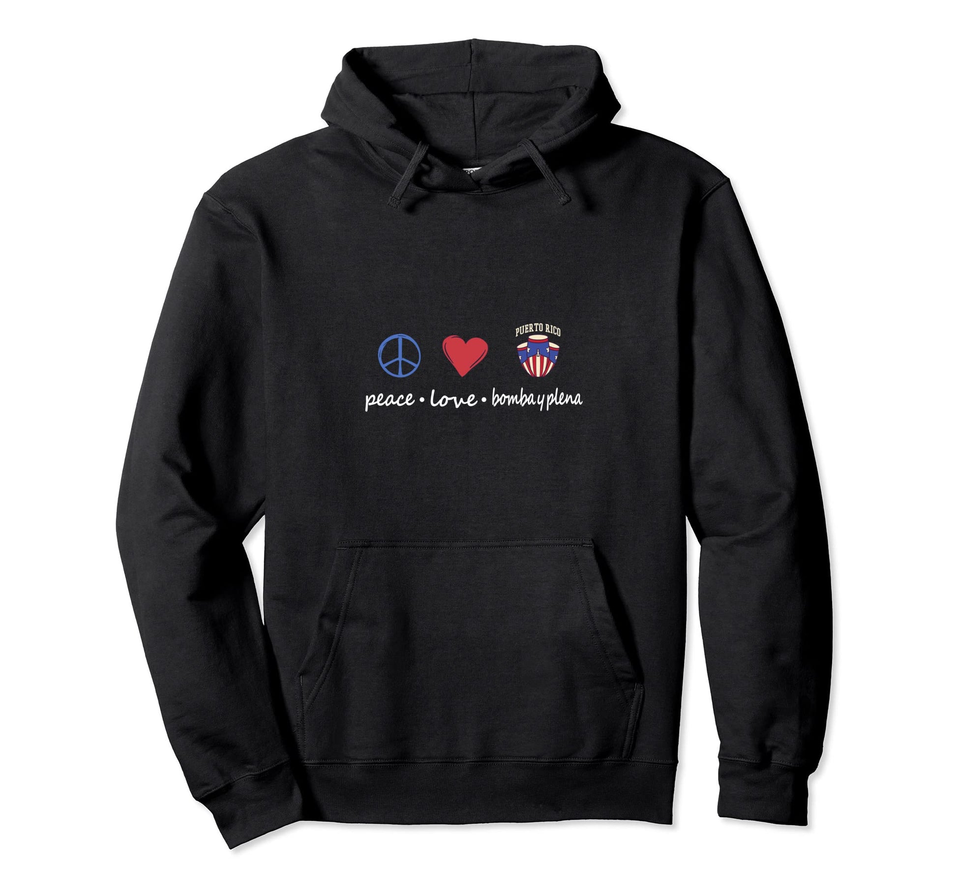 Puerto Rico Bomba Y Plena Boricua Hoodie - Streetwear Style for Adults - T-Shirt, Sweatshirt, Hoodie