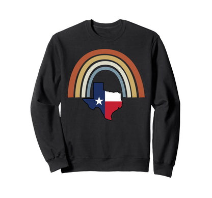 Texas Flag Cowboys Cowgirls Rainbow Sweatshirt - Aesthetic Graphic Unisex - T-Shirt, Sweatshirt, Hoodie