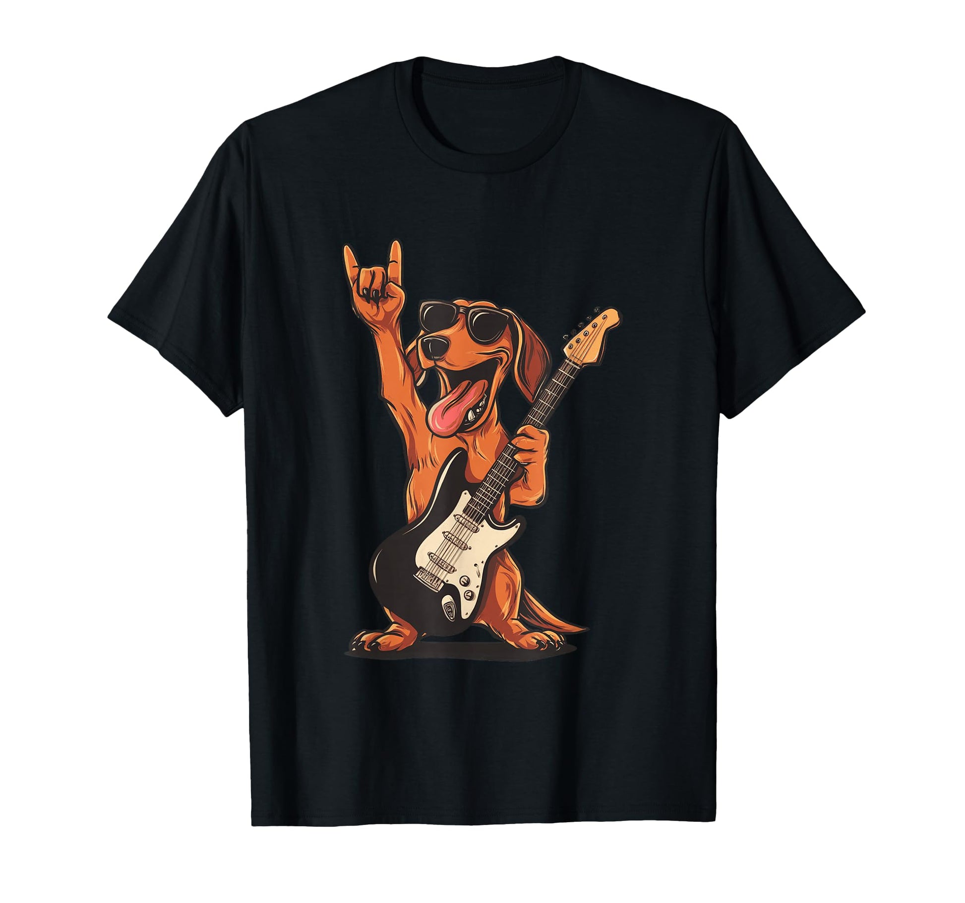 Rock Dog Funny Pet Illustration Music T-Shirt - Trendy Graphic Men Women - T-Shirt, Sweatshirt, Hoodie