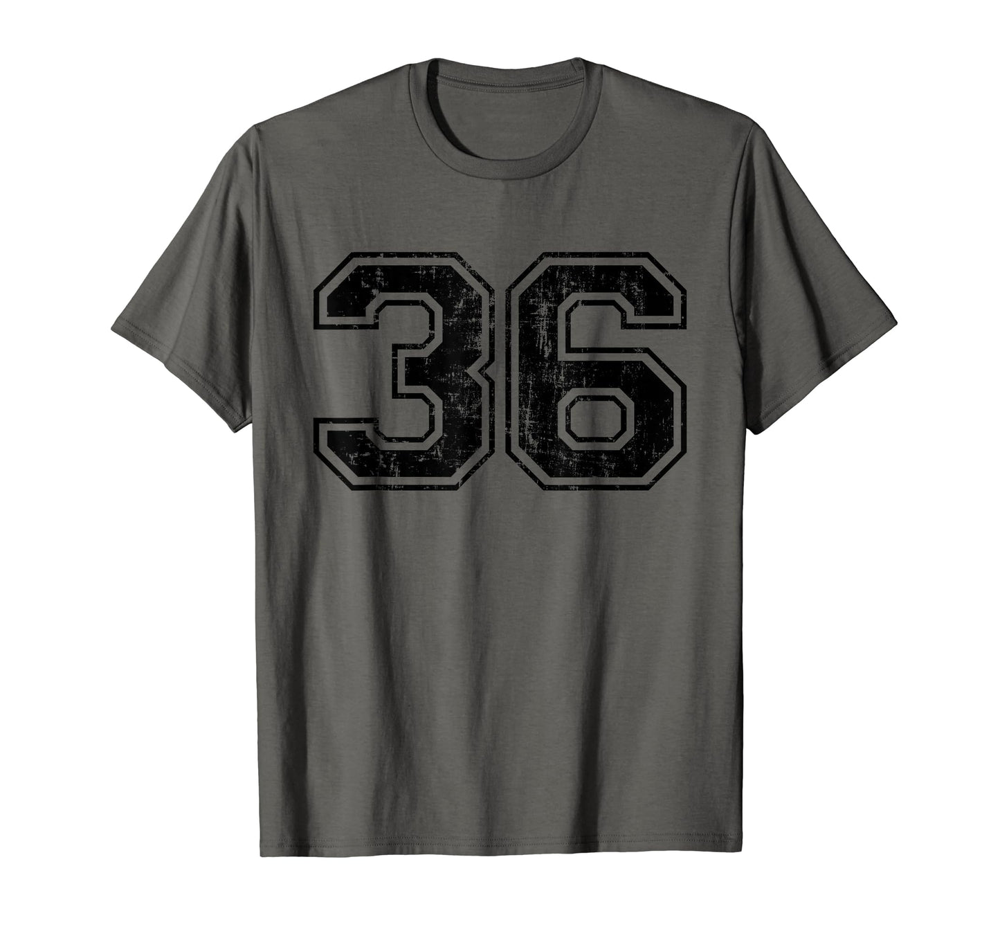 Number 36 Varsity Distressed T-Shirt - Casual Everyday Wear Men Women - T-Shirt, Sweatshirt, Hoodie