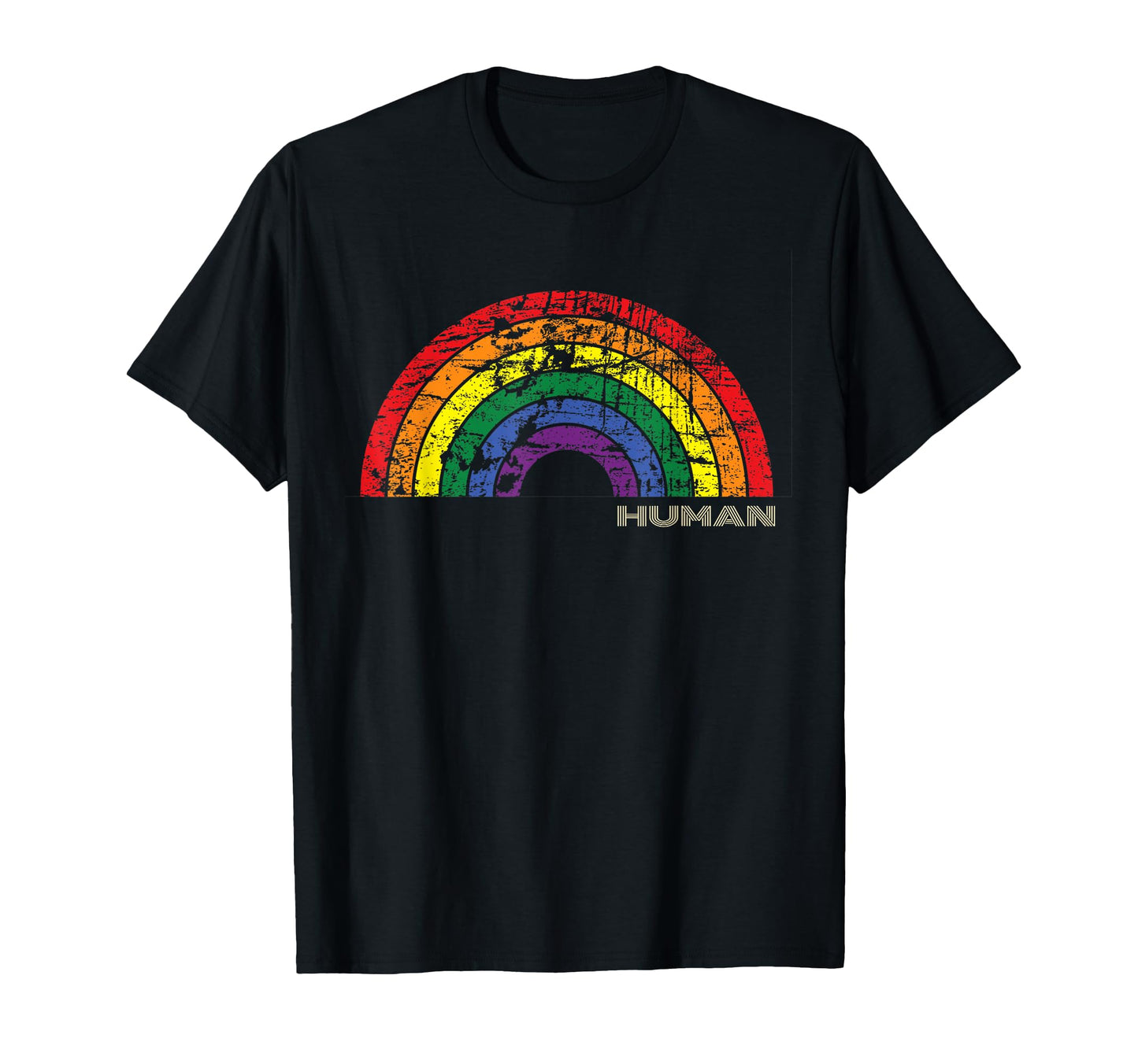 Human Gay Pride Lgbtq Rainbow T-Shirt - Graphic Print Men Women - T-Shirt, Sweatshirt, Hoodie