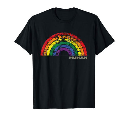 Human Gay Pride Lgbtq Rainbow T-Shirt - Graphic Print Men Women - T-Shirt, Sweatshirt, Hoodie