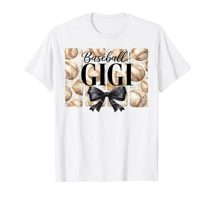 Baseball Gigi Coquette Bow Game Day T-Shirt - Aesthetic Graphic Unisex - T-Shirt, Sweatshirt, Hoodie