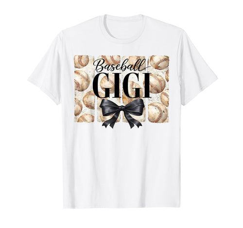 Baseball Gigi Coquette Bow Game Day T-Shirt - Aesthetic Graphic Unisex - T-Shirt, Sweatshirt, Hoodie