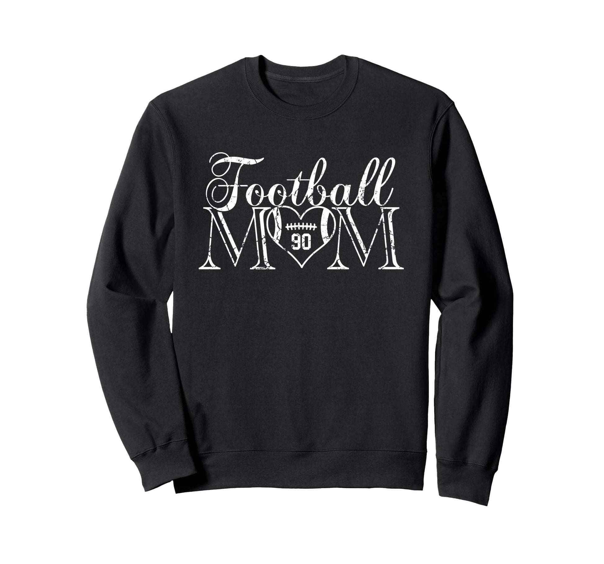 Football Mom Number 90 Football Sweatshirt - Casual Everyday Wear Unisex - T-Shirt, Sweatshirt, Hoodie