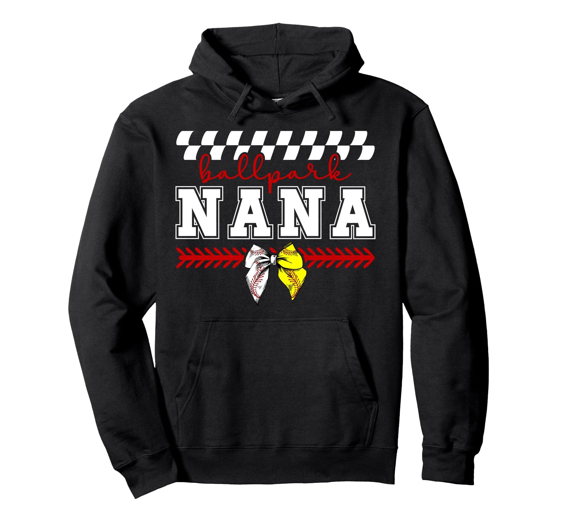 Ballpark Nana Grandma Baseball Softball Hoodie - Minimalist Print Unisex - T-Shirt, Sweatshirt, Hoodie