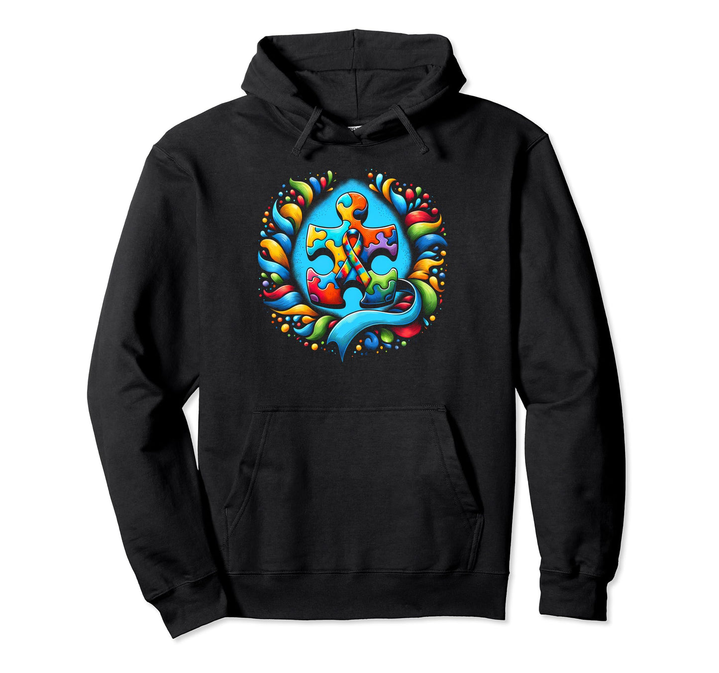 Autism Awareness Month Rainbow Hoodie - Fun Novelty Design for Adults - T-Shirt, Sweatshirt, Hoodie