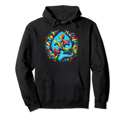 Autism Awareness Month Rainbow Hoodie - Fun Novelty Design for Adults - T-Shirt, Sweatshirt, Hoodie