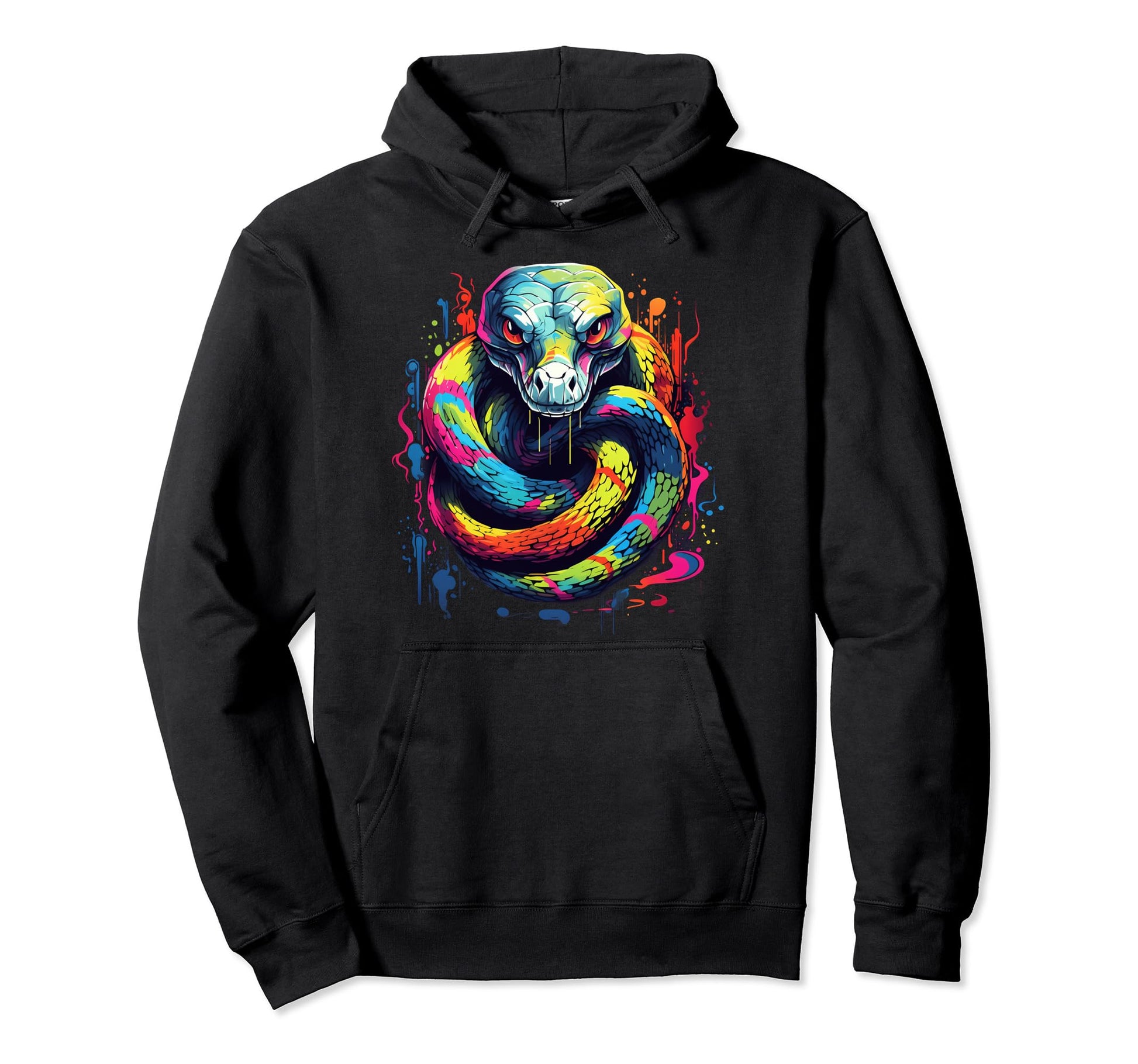 Rainbow Boa Snake Hoodie - Casual Everyday Wear Men Women - T-Shirt, Sweatshirt, Hoodie