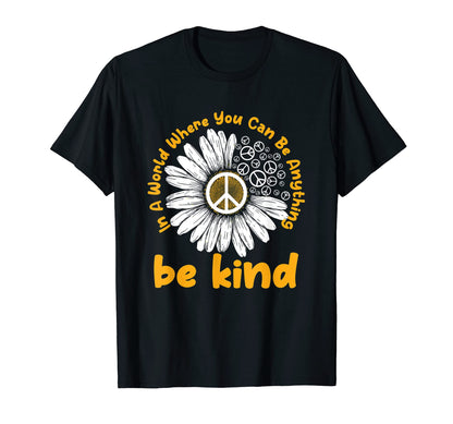 Flower And Peace Symbol And Hippie Sweatshirt - Graphic Print for Adults - T-Shirt, Sweatshirt, Hoodie