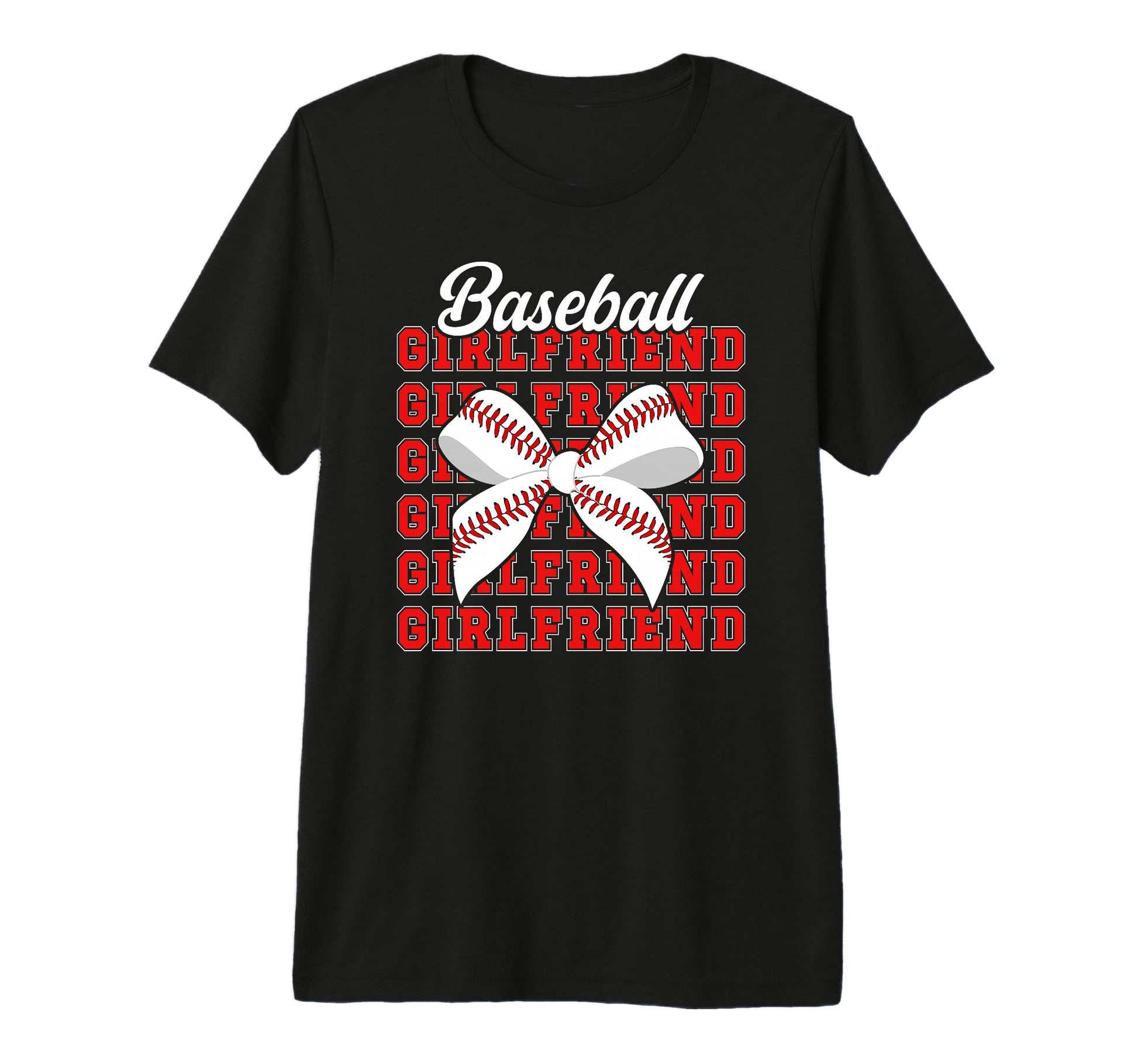 Baseball Girlfriend Coquette Baseball T-Shirt - Custom Art Print Men Women - T-Shirt, Sweatshirt, Hoodie