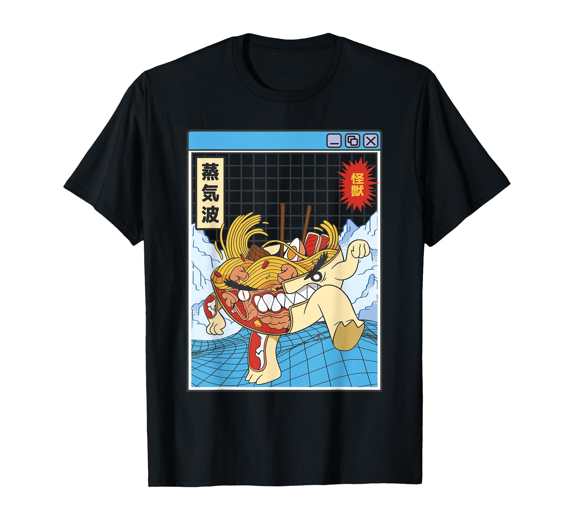 Ramen Noodles X Ray Kawaii Grid T-Shirt - Custom Art Print Unisex - T-Shirt, Sweatshirt, Hoodie