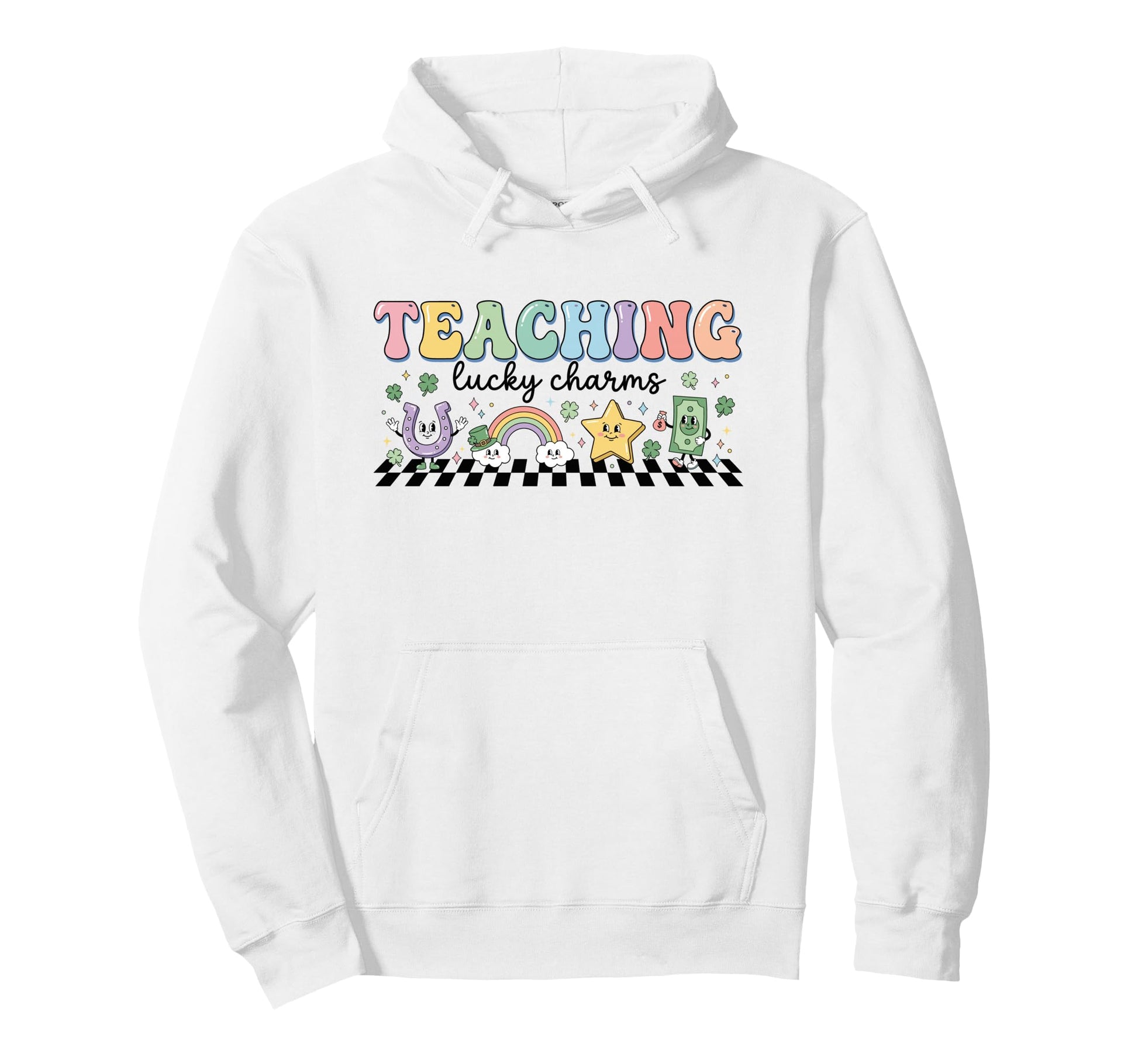 Teaching Lucky Charms St Patricks Day Hoodie - Minimalist Print Unisex - T-Shirt, Sweatshirt, Hoodie
