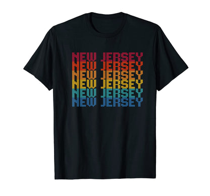 New Jersey Nj Rainbow T-Shirt - Minimalist Print for Adults - T-Shirt, Sweatshirt, Hoodie