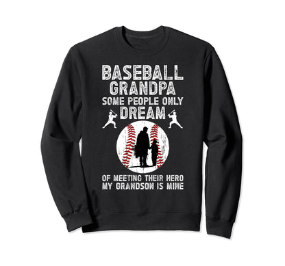 Baseball Grandpa Proud Grandpa Sweatshirt - Minimalist Print for Adults - T-Shirt, Sweatshirt, Hoodie