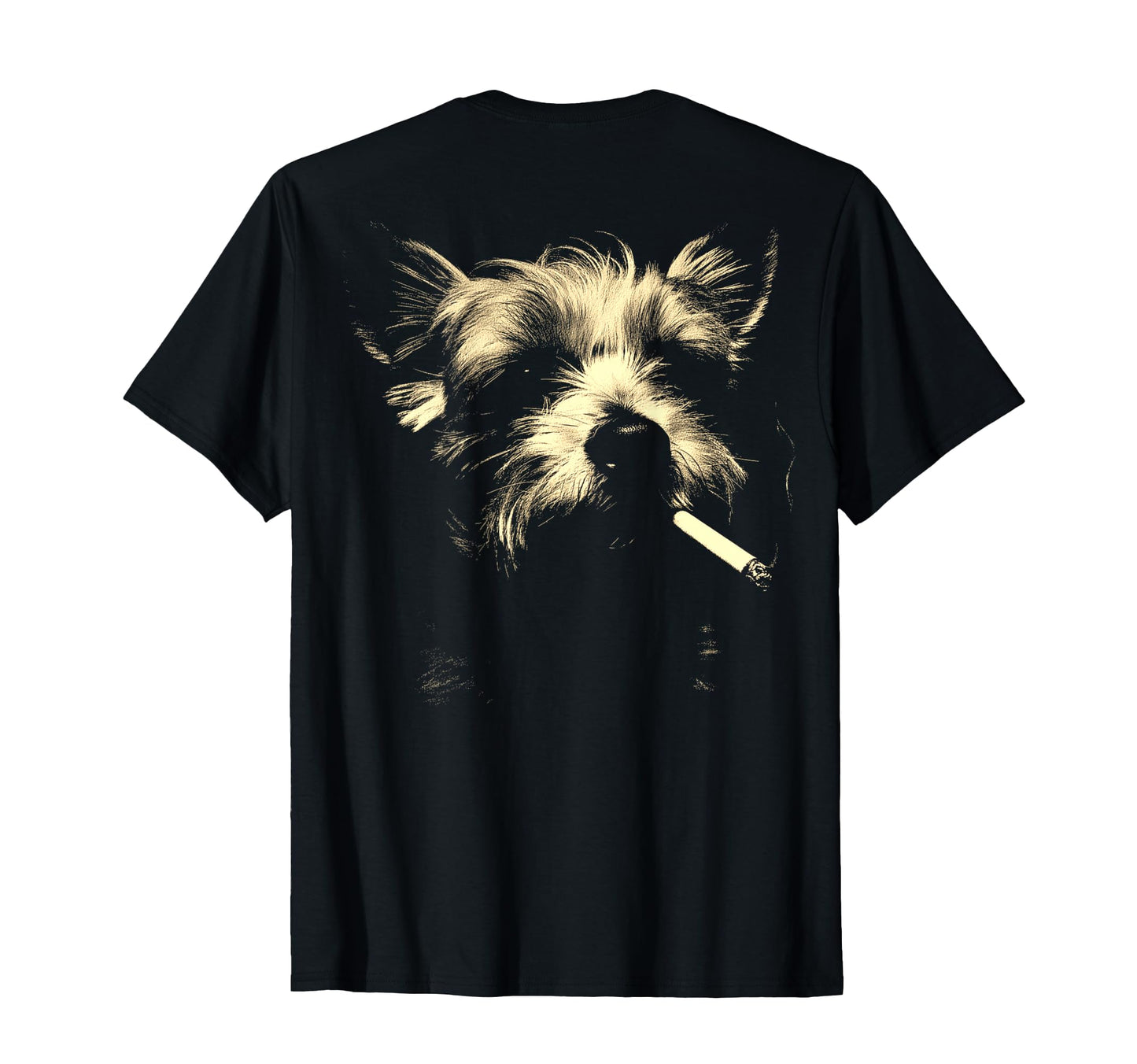 Yorkshire Terrier Smoking Cigarette T-Shirt - Unique Graphic Men Women - T-Shirt, Sweatshirt, Hoodie
