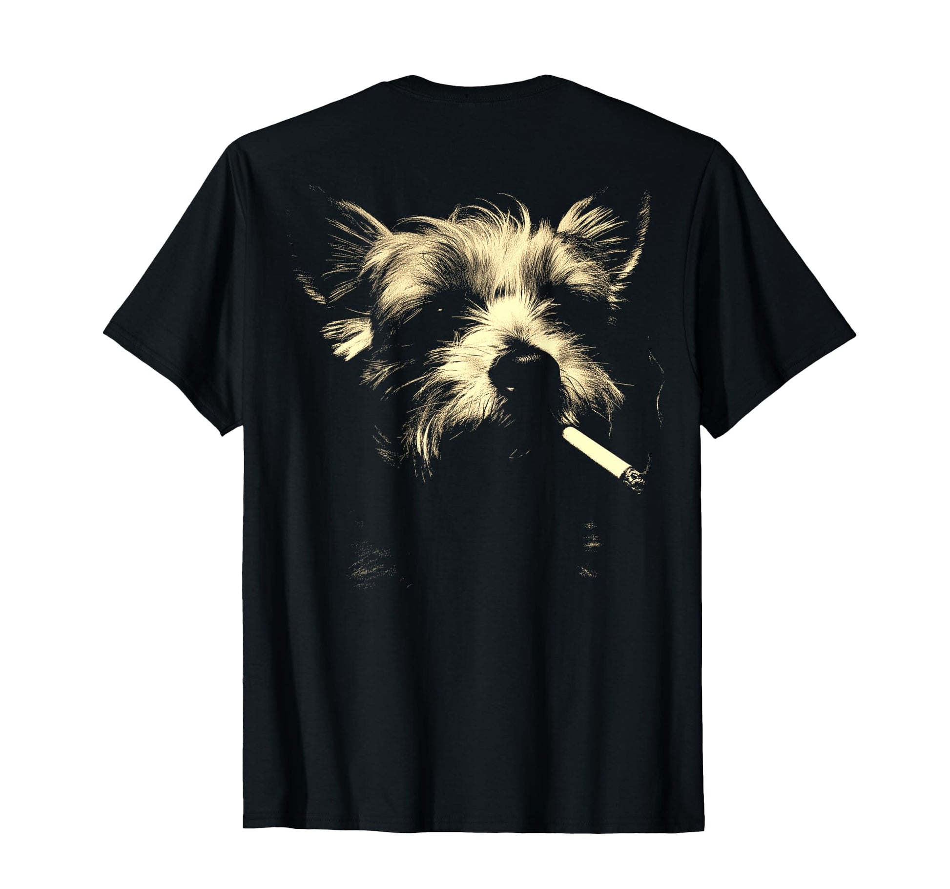 Yorkshire Terrier Smoking Cigarette T-Shirt - Unique Graphic Men Women - T-Shirt, Sweatshirt, Hoodie