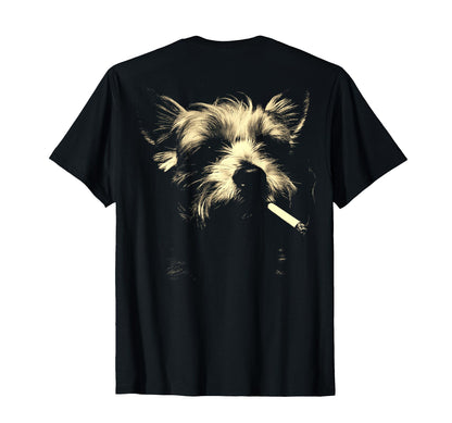 Yorkshire Terrier Smoking Cigarette T-Shirt - Unique Graphic Men Women - T-Shirt, Sweatshirt, Hoodie