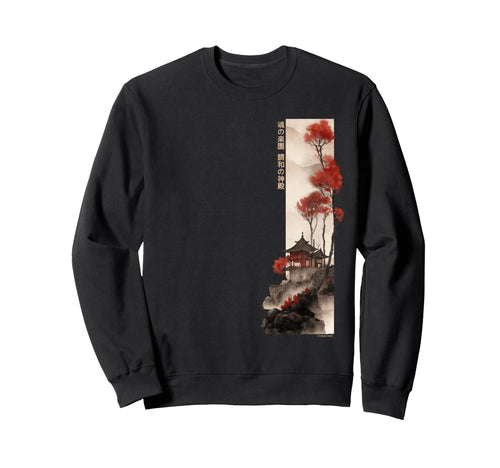 Japanese Temple Vaporwave Japan Sweatshirt - Novelty Apparel Unisex - T-Shirt, Sweatshirt, Hoodie