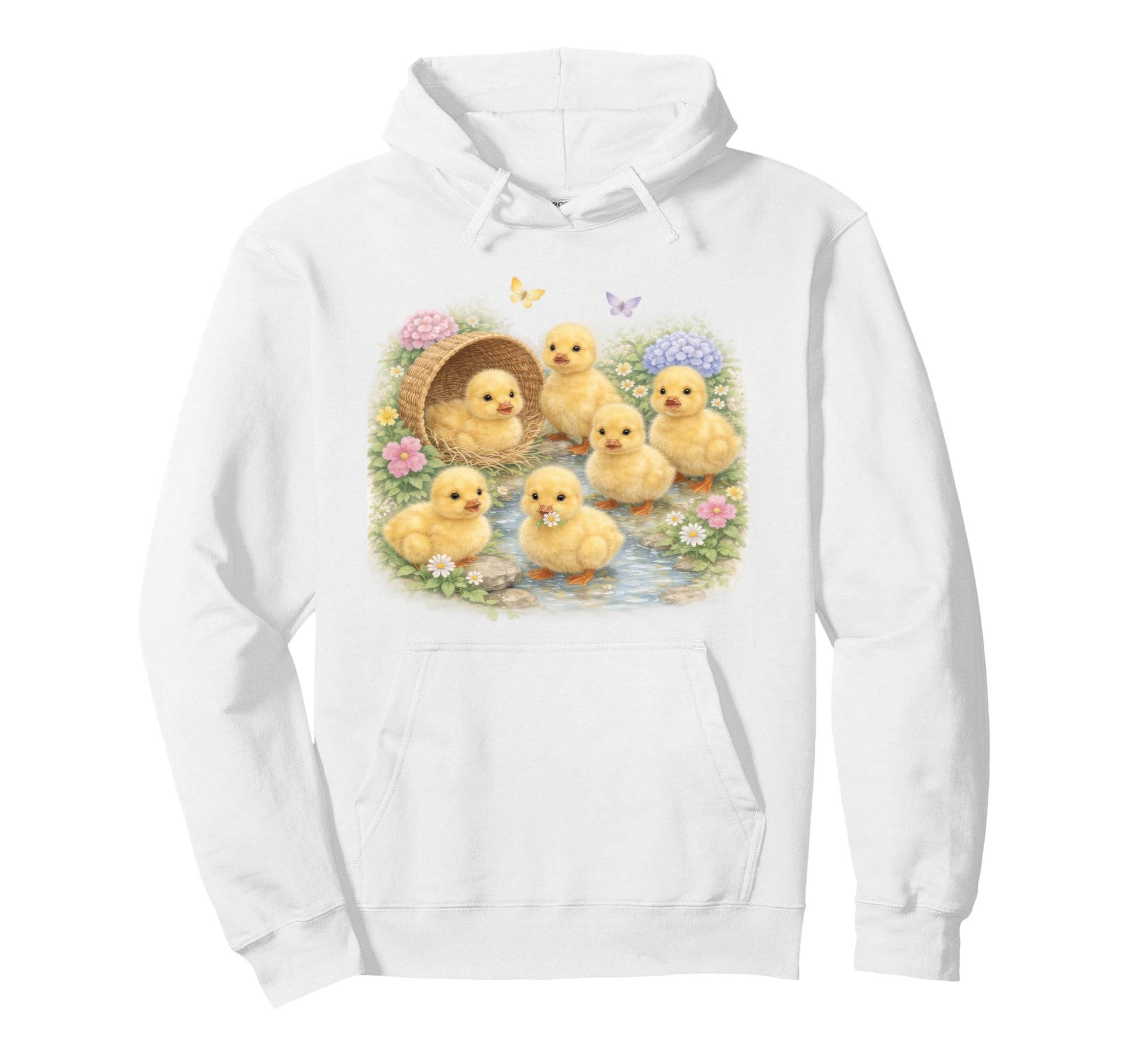 Chicks 90S Spring Boho Floral Garden Hoodie - Novelty Apparel Men Women - T-Shirt, Sweatshirt, Hoodie