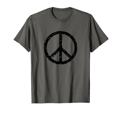 Distressed Peace Sign Trendy Hippy T-Shirt - Unique Graphic Unisex - T-Shirt, Sweatshirt, Hoodie