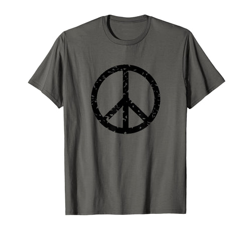 Distressed Peace Sign Trendy Hippy T-Shirt - Unique Graphic Unisex - T-Shirt, Sweatshirt, Hoodie