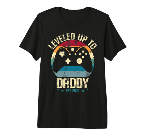 I Leveled Up To Daddy Est 2025 Dad T-Shirt - Unique Graphic Men Women - T-Shirt, Sweatshirt, Hoodie