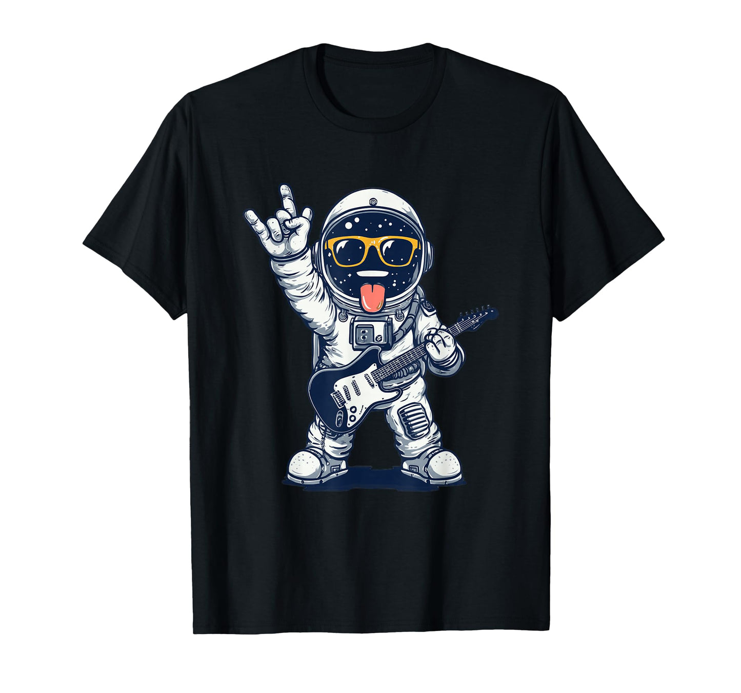 Astronaut Guitar Player Space Theme T-Shirt - Fun Novelty Design for Adults - T-Shirt, Sweatshirt, Hoodie