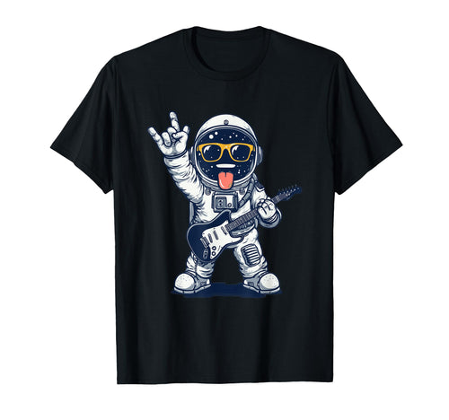 Astronaut Guitar Player Space Theme T-Shirt - Fun Novelty Design for Adults - T-Shirt, Sweatshirt, Hoodie