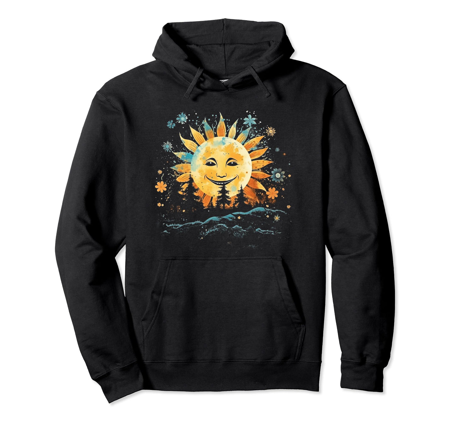 Sun Boho Groovy Sunshine Grunge 33 Hoodie - Minimalist Print Men Women - T-Shirt, Sweatshirt, Hoodie
