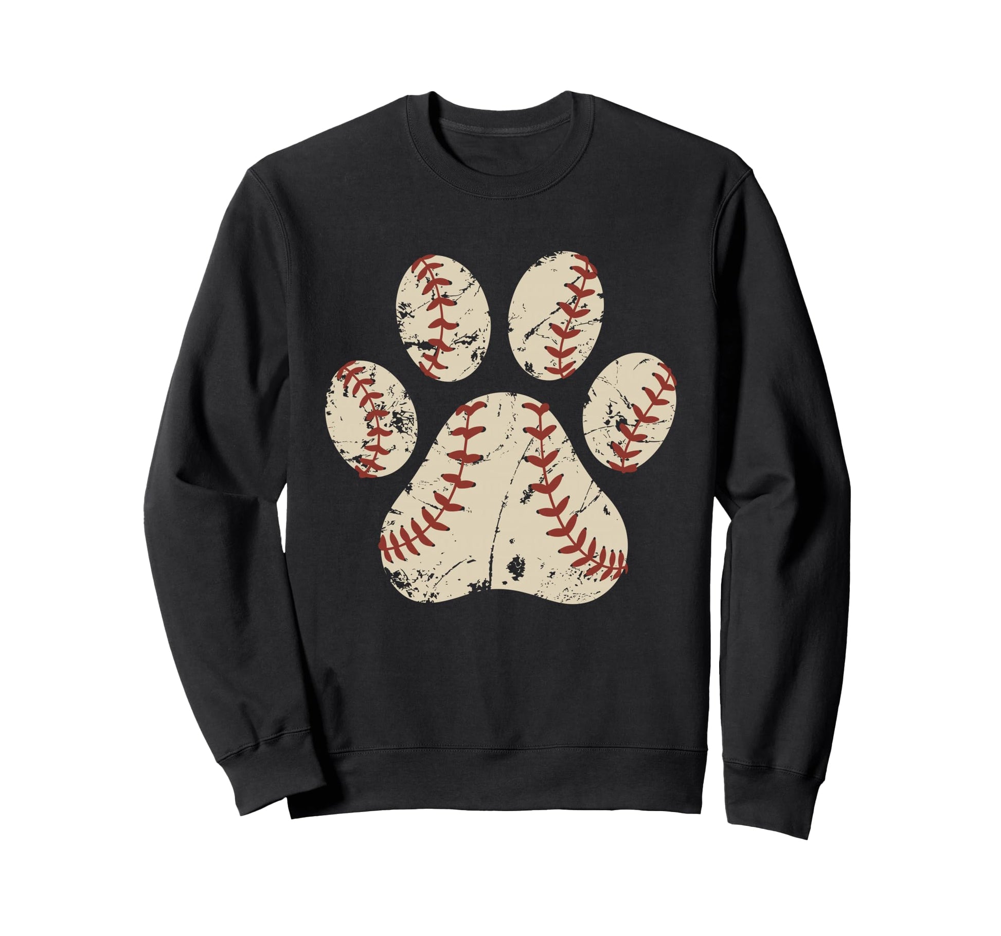 Baseball Dog Paw Softball Sports Sweatshirt - Minimalist Print Men Women - T-Shirt, Sweatshirt, Hoodie