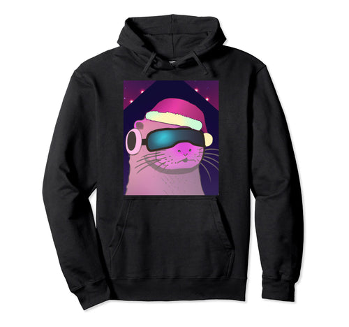 Otter Hat And Sunglasses Hoodie - Fun Novelty Design Unisex - T-Shirt, Sweatshirt, Hoodie