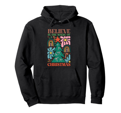 Boho Rainbow Tree Teens Holiday Hoodie - Minimalist Print Men Women - T-Shirt, Sweatshirt, Hoodie